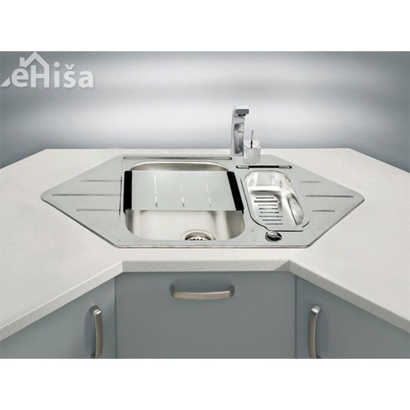 Kuhinjsko pomivalno korito in pol LINE 40 inox 985x500 mm z sifonom ALVEUS 1085940