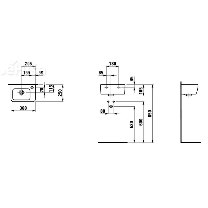 Majhen umivalnik PRO LAUFEN 816955
