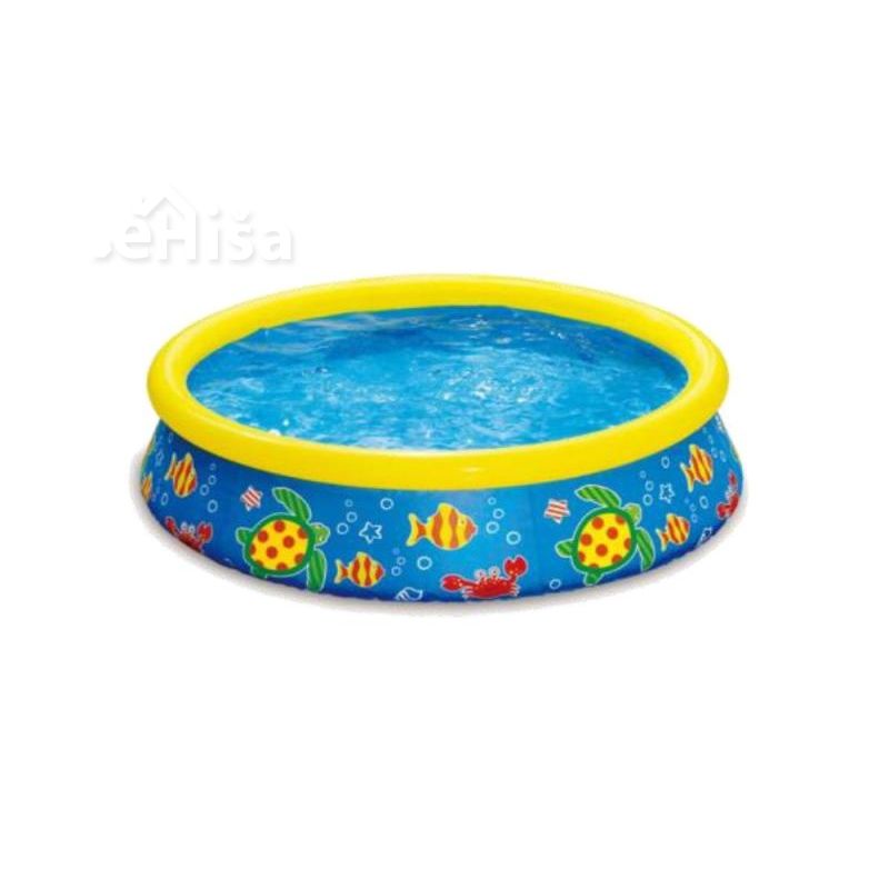 Mali otroški bazen z napihljivim robom rumen 152 x 38 cm SWING 3EXB0163