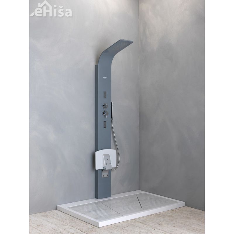 Masažna stena za tuš kabino Zonda 2100 3f light concrete 9198 KOLPA SAN 593760