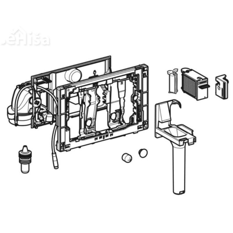 Modul Duofresh z ročno aktivacijo in okvirjem za vnos čistilne tablete GEBERIT 115.051.21.2
