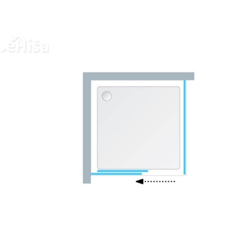 Kotna tuš kabina TK 140 x 90 cm leva Montes silver brill z premazom KOLPA-SAN 514410
