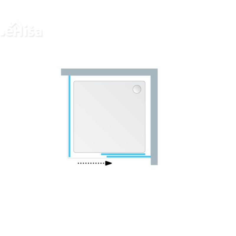 Kotna tuš kabina TK 120 x 80 cm desna Montes silver brill z premazom KOLPA-SAN 514420
