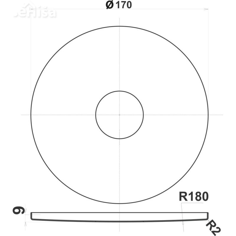 Nadometna pokrivna ploščica za tuš Fresh UNITAS 12259
