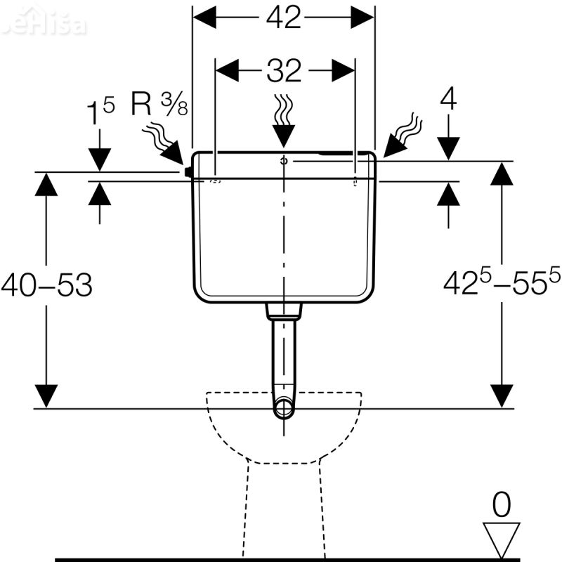 Nadometni kotliček AP112/Fontana alpsko bela GEBERIT 136.230.11.1