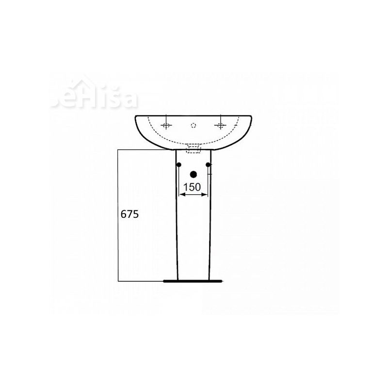 Noga za umivalnike TESI IDEAL STANDARD T033501
