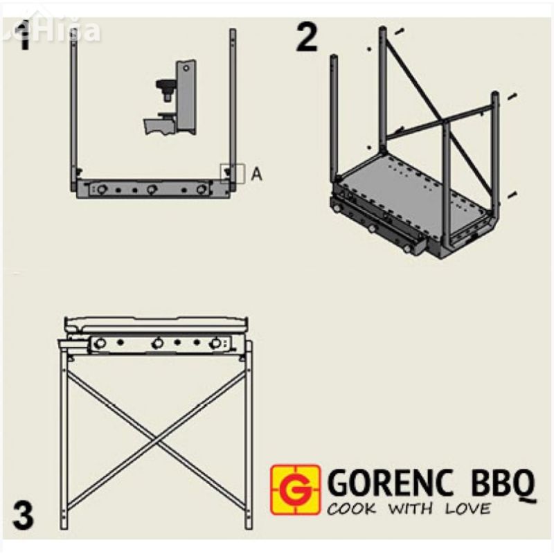 Noge za žar H=85cm/65 GORENC
