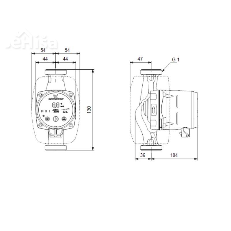 Obtočna črpalka Alpha2 15-60 130 GRUNDFOS 99411114
