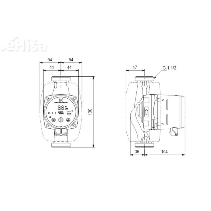 Obtočna črpalka Alpha2 25-40 130 GRUNDFOS 99411143
