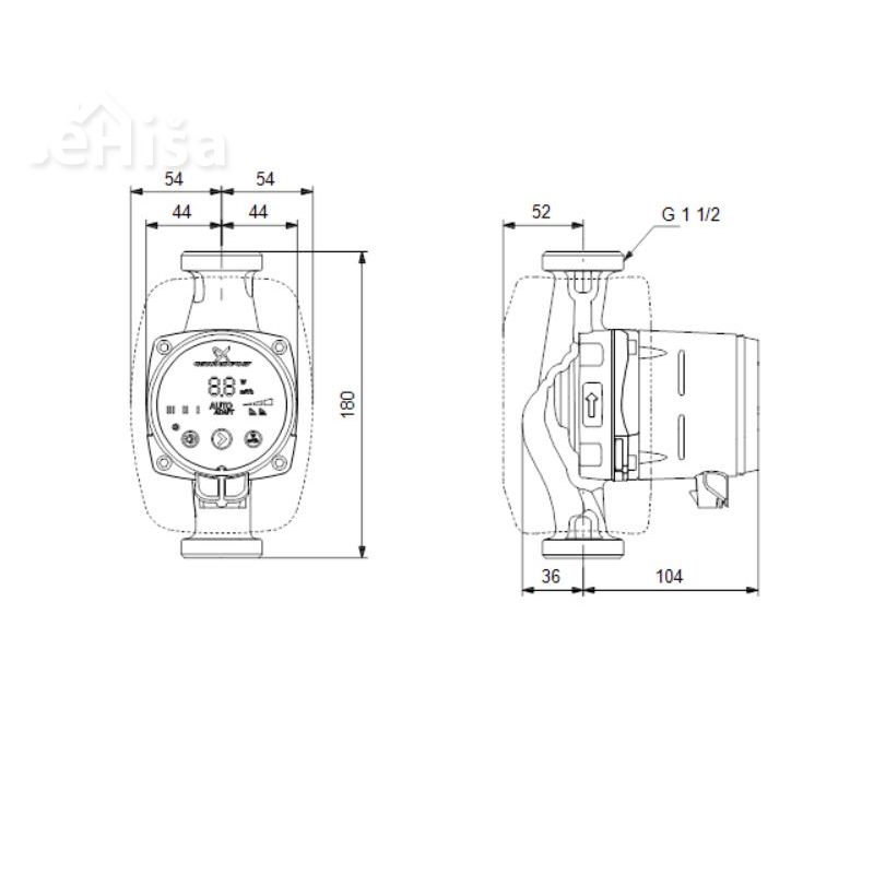 Obtočna črpalka Alpha2 25-40 180 GRUNDFOS 99411165
