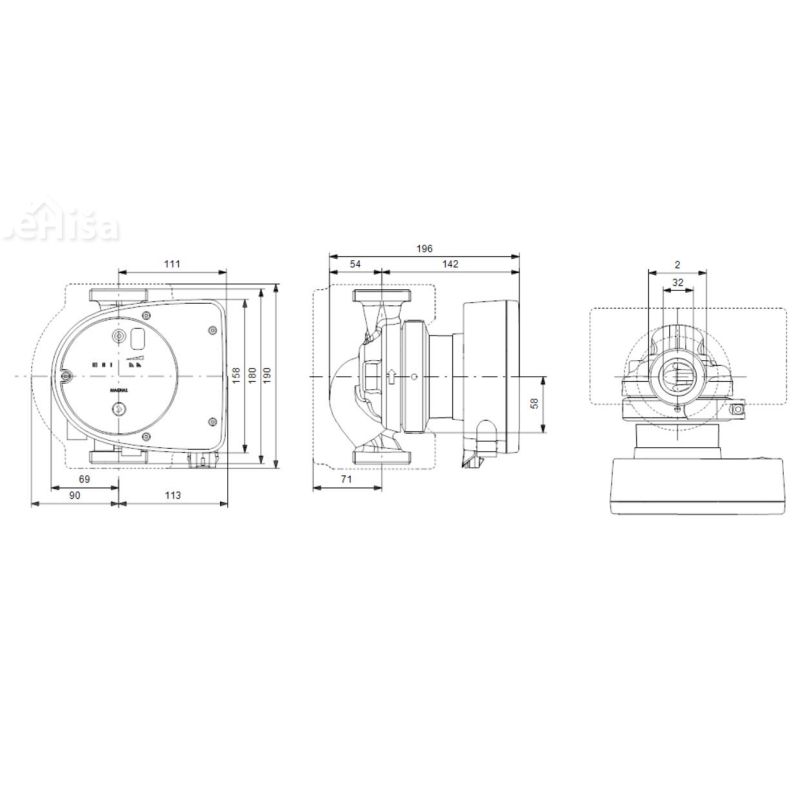 Obtočna črpalka Magna1 32-100 180 GRUNDFOS 99221236
