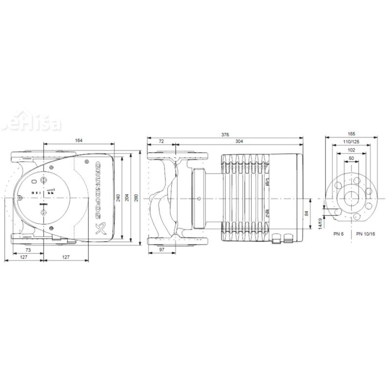Obtočna črpalka Magna1 50-120 F GRUNDFOS 99221336
