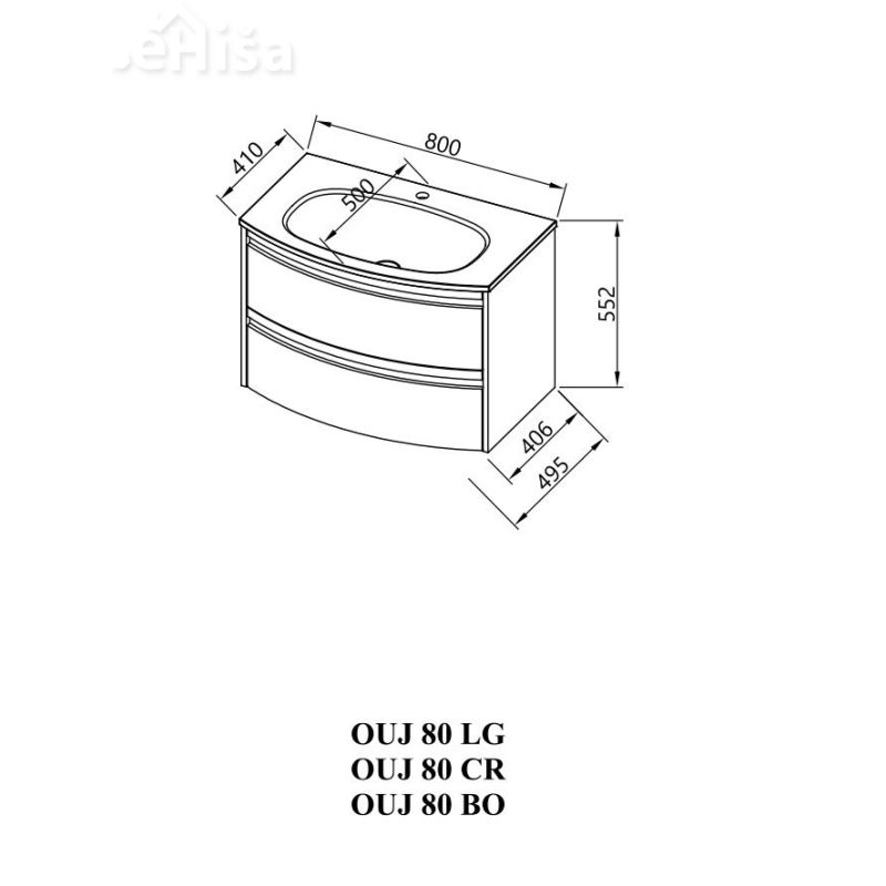 Omarica z umivalnikom OUJ 80 KOLPA SAN
