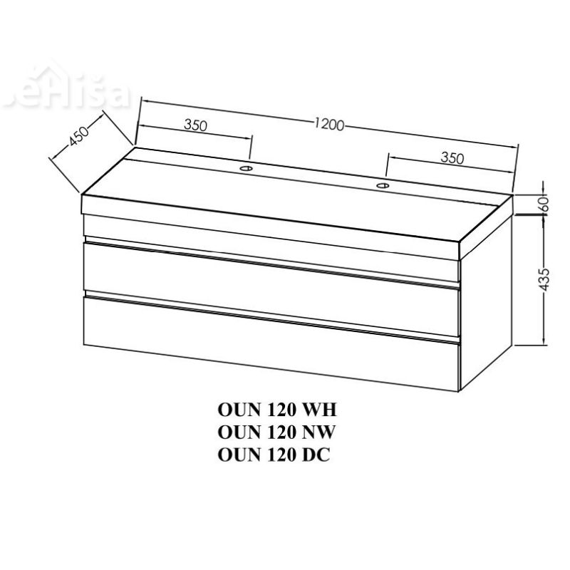 Omarica z umivalnikom OUN 120 NAOMI KOLPA-SAN

