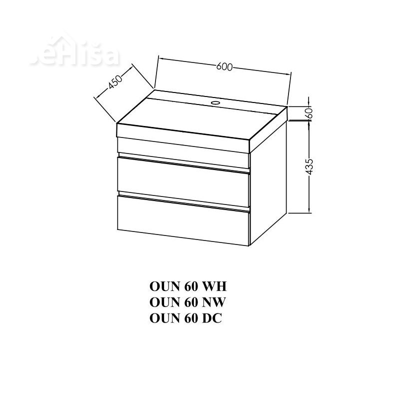 Omarica z umivalnikom OUN 60 NAOMI KOLPA-SAN
