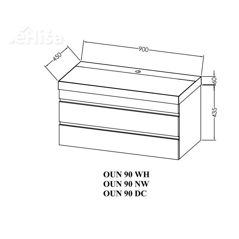 Omarica z umivalnikom OUN 90 NAOMI KOLPA-SAN
