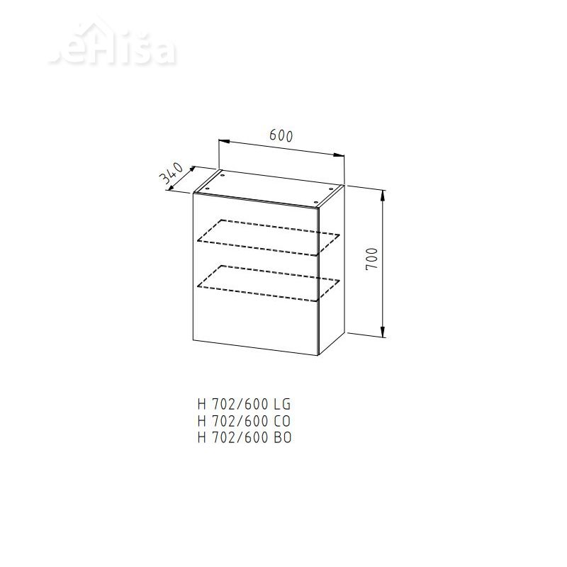 Omarica z vrati Harmony H 702/600 KOLPA SAN
