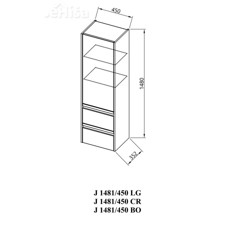 Omarica z vrati in predaloma J 1481/450 KOLPA SAN
