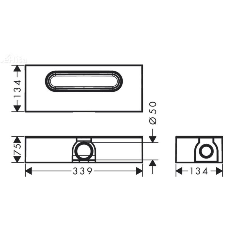 Osnovni set uBox za kanaleto RainDrain HANSGROHE 01001180
