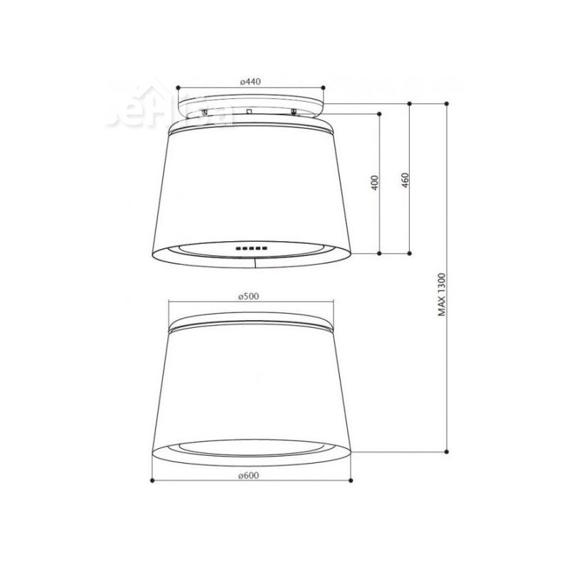 Otočna viseča kuhinjska napa CELINE CG MATT FABER 7612985522380
