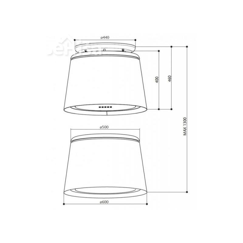 Otočna viseča kuhinjska napa CELINE PLUS WW/CG MATT FABER 7612985522519
