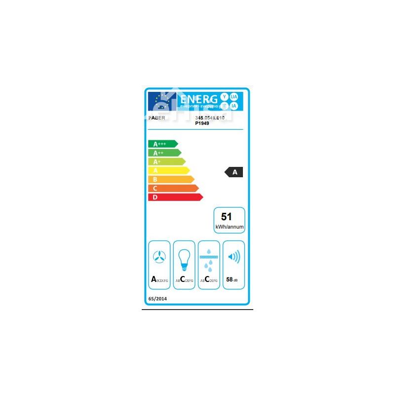 Otočna viseča kuhinjska napa ODETTE PLUS BK MATT FABER 7612985522304
