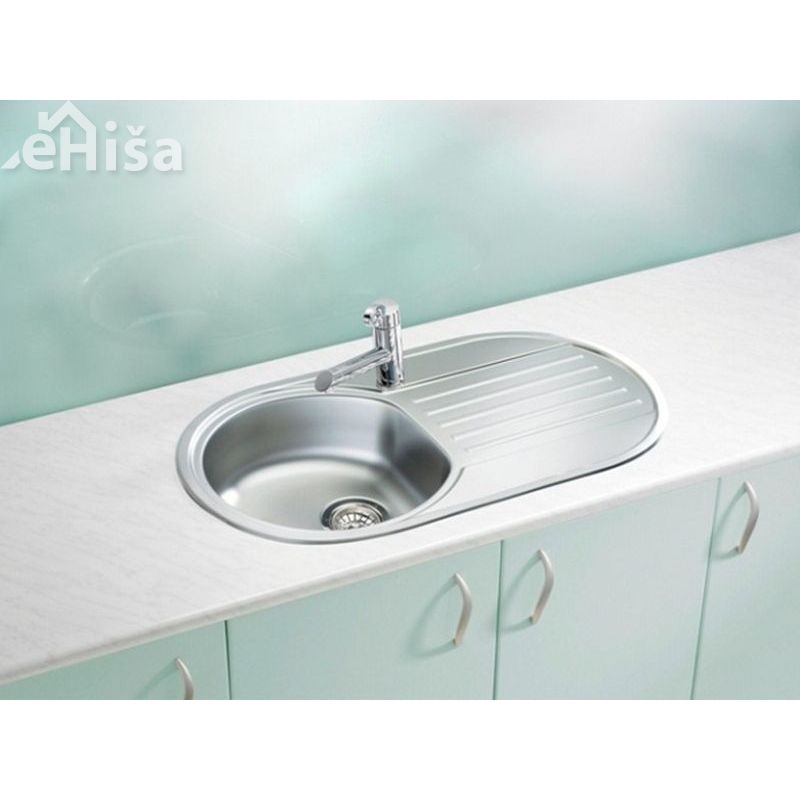 Ovalno kuhinjsko pomivalno korito FORM 40 inox 832x437 mm ALVEUS 1060001
