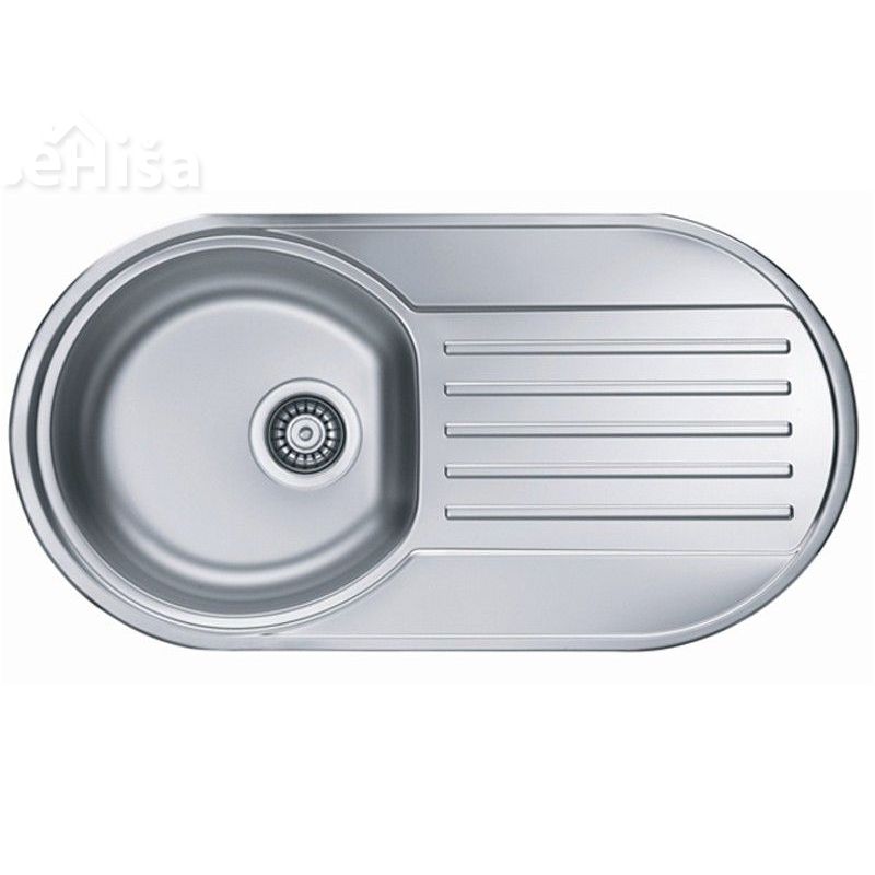 Ovalno kuhinjsko pomivalno korito FORM 40 inox 832x437 mm ALVEUS 1060038
