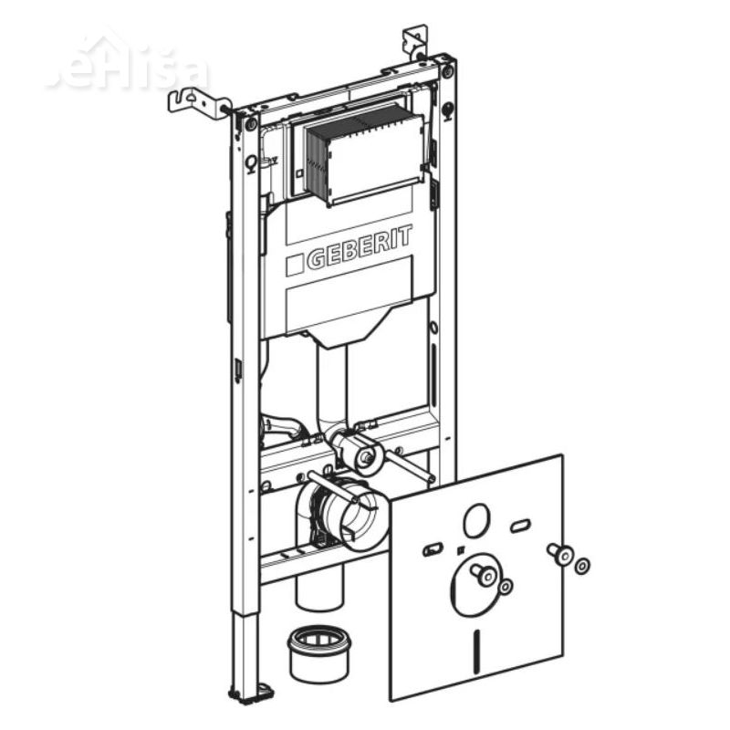 Podometni splakovalnik za visečo WC školjko DUOFIX H=112 cm tipke Sigma GEBERIT 111.311.00.6
