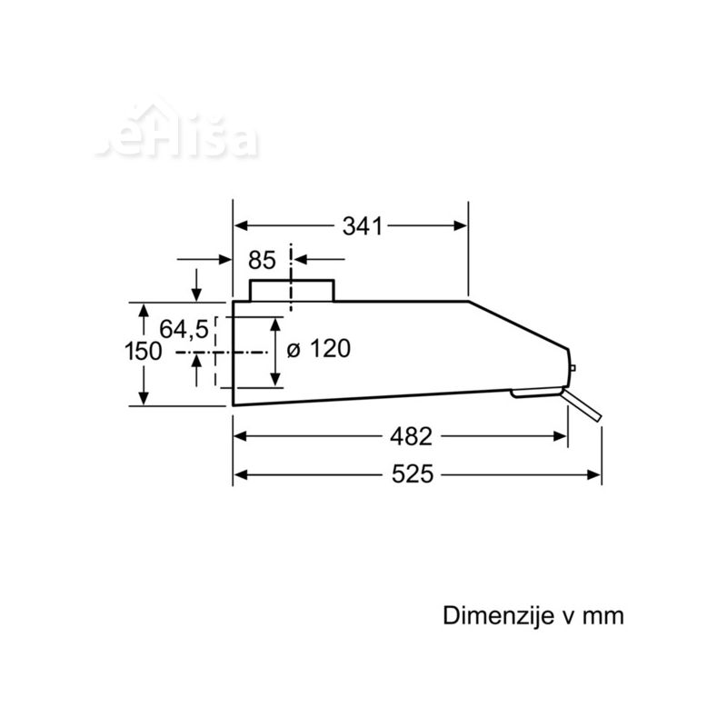 Podvgradna kuhinjska napa BOSCH DUL62FA21
