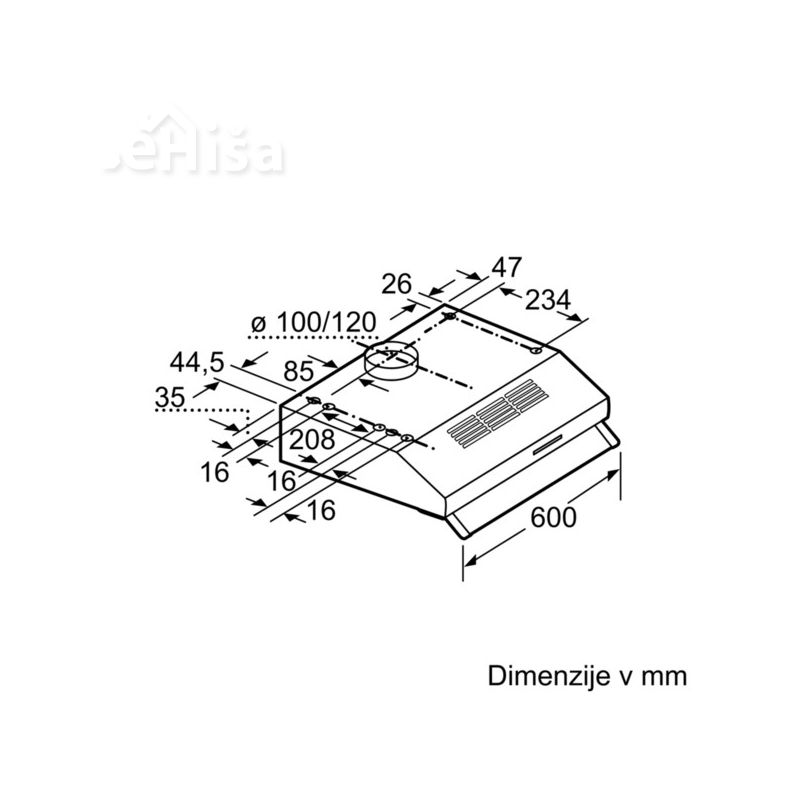 Podvgradna kuhinjska napa BOSCH DUL62FA21
