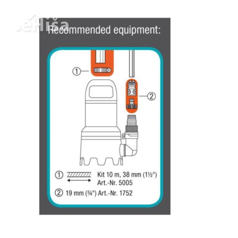 Potopna črpalka za umazano vodo 16000 l/h GARDENA 9042-20
