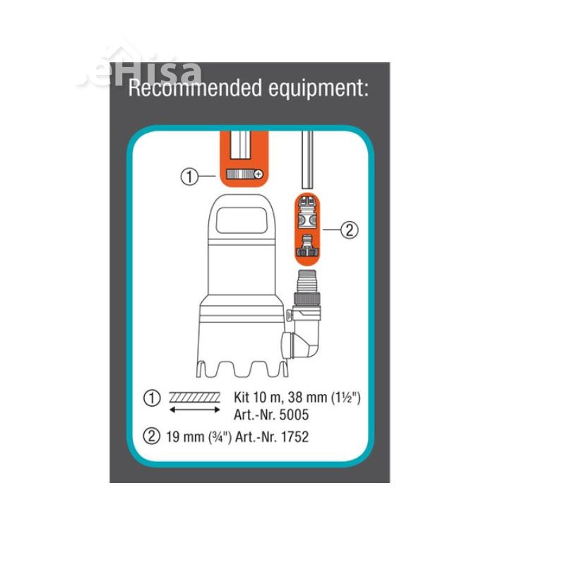 Potopna črpalka za umazano vodo 9000 GARDENA 9040-20
