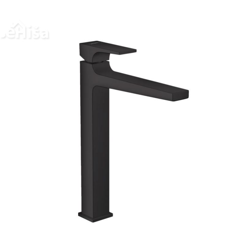 Povišana enoročna umivalniška armatura Metropol črna mat HANSGROHE 32512670
