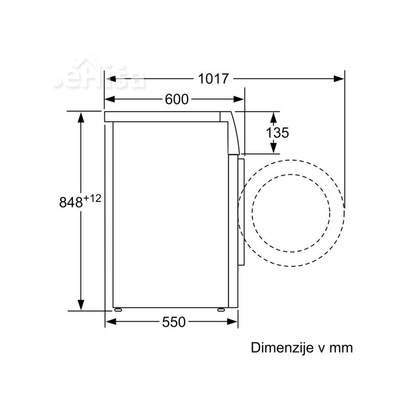 Pralni stroj s polnjenjem spredaj8 kg 1200 o/min BOSCH WAN24165BY