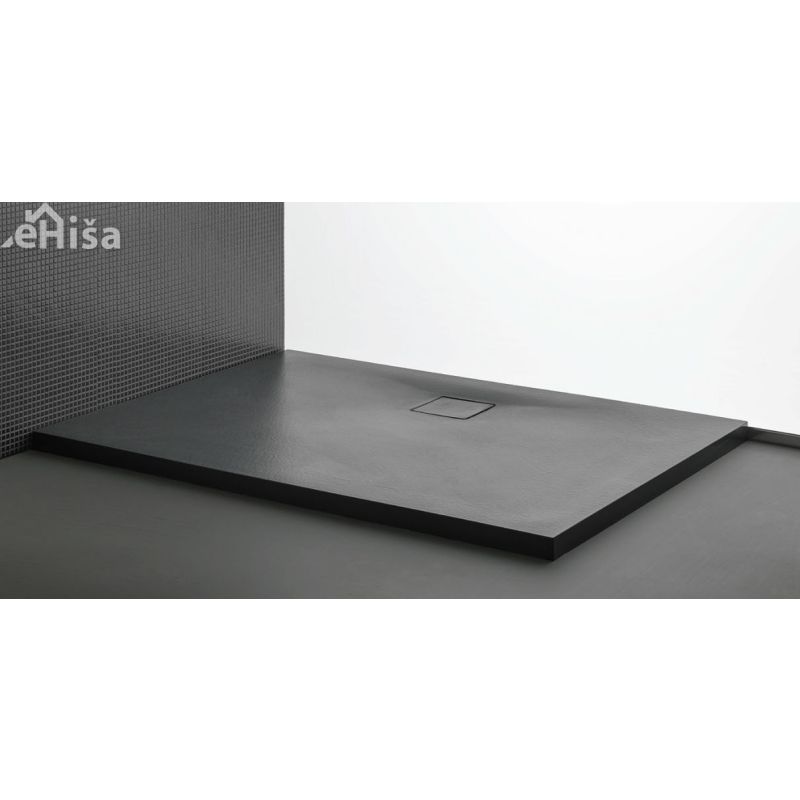 Pravokotna vgradna tuš kad Moonwalk 100x90 cm liti marmor KOLPA-SAN
