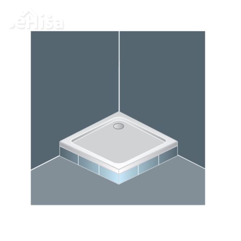 Pravokotna vgradna tuš kad Moonwalk 120x90 cm liti marmor KOLPA-SAN
