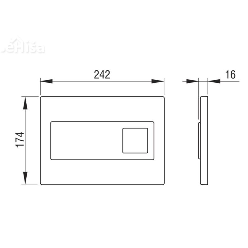 Tipka za splakovanje Ruby zebrano LIV 70107
