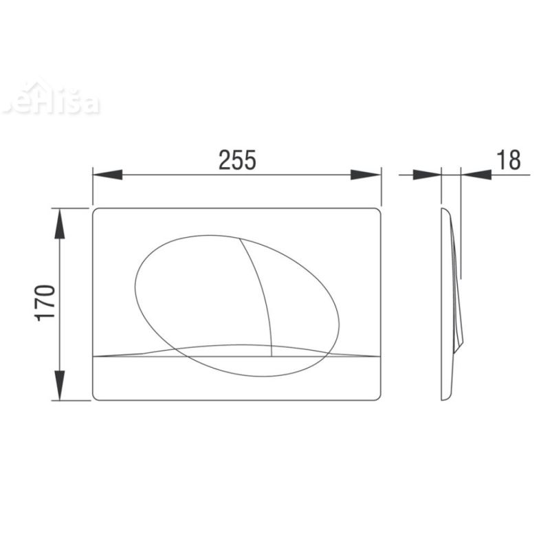 Aktivirna tipka za dvokoličinsko splakovanje Selenite Duo sijajni krom LIV 195872
