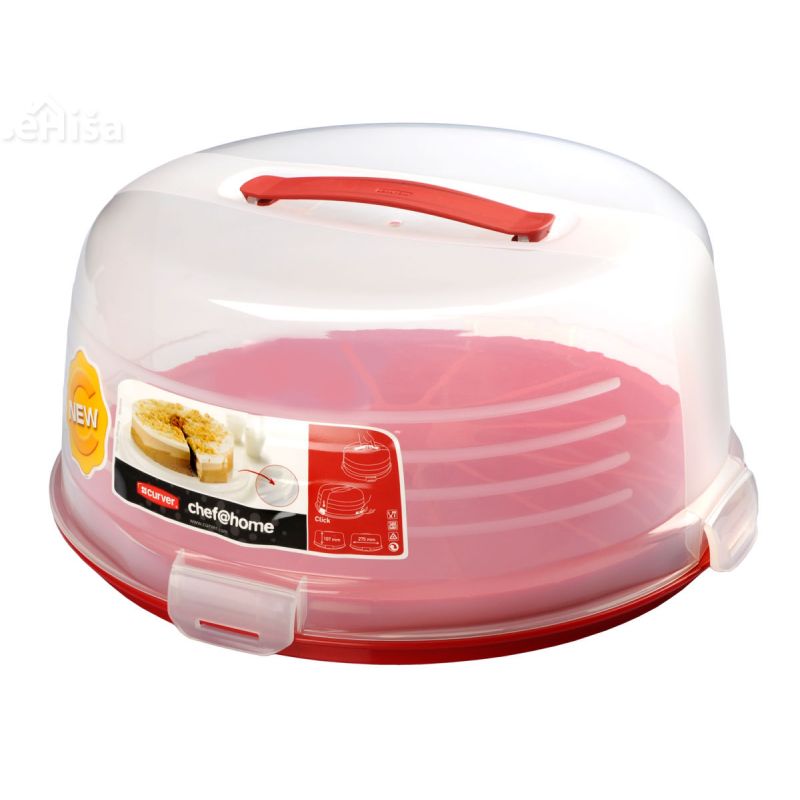 Škatla za torto CHEF transparent-rdeča CURVER 0416-472