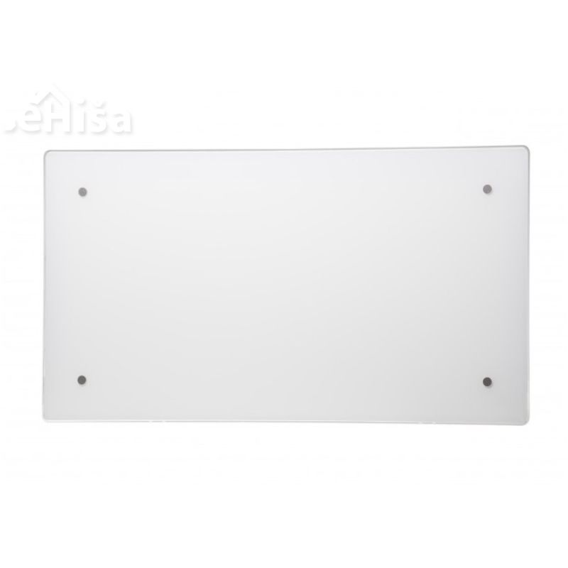 Stekleni stenski panelni radiator brez termostata bela barva GLAMOX H60