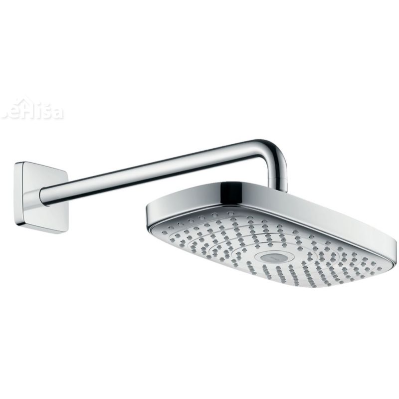 Stenska nadglavna prha Raindance Select E 300 z nosilcem krom HANSGROHE 27385000
