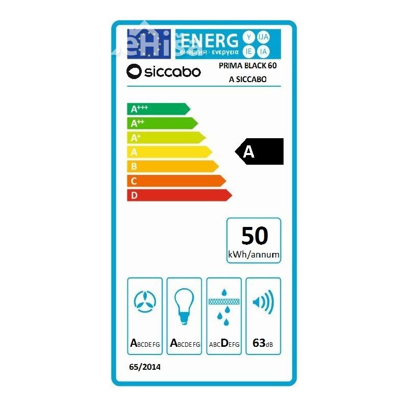 Stenska napa PRIMA BLACK 60 A SICCABO 248832
