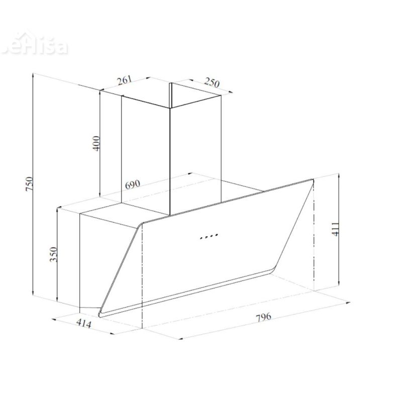 Stenska napa PRIMA BLACK 80 A SICCABO 248833
