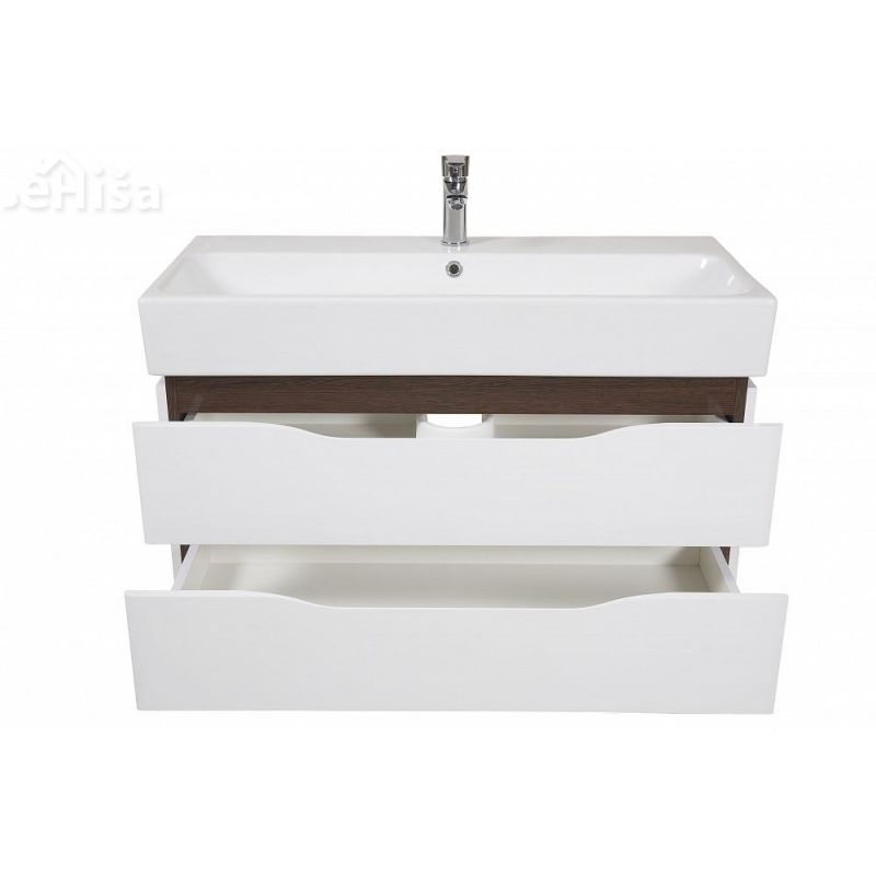 Stenska omarica z umivalnikom Venice 100 cm wenge AQUA RODOS