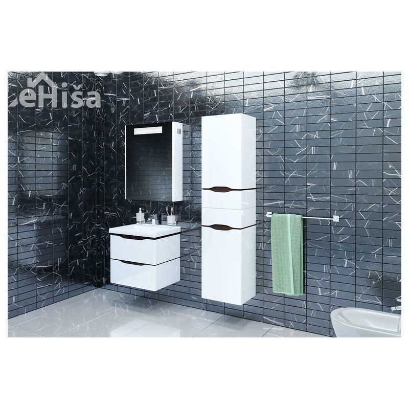 Stenska omarica z umivalnikom Venice 60 cm wenge AQUA RODOS