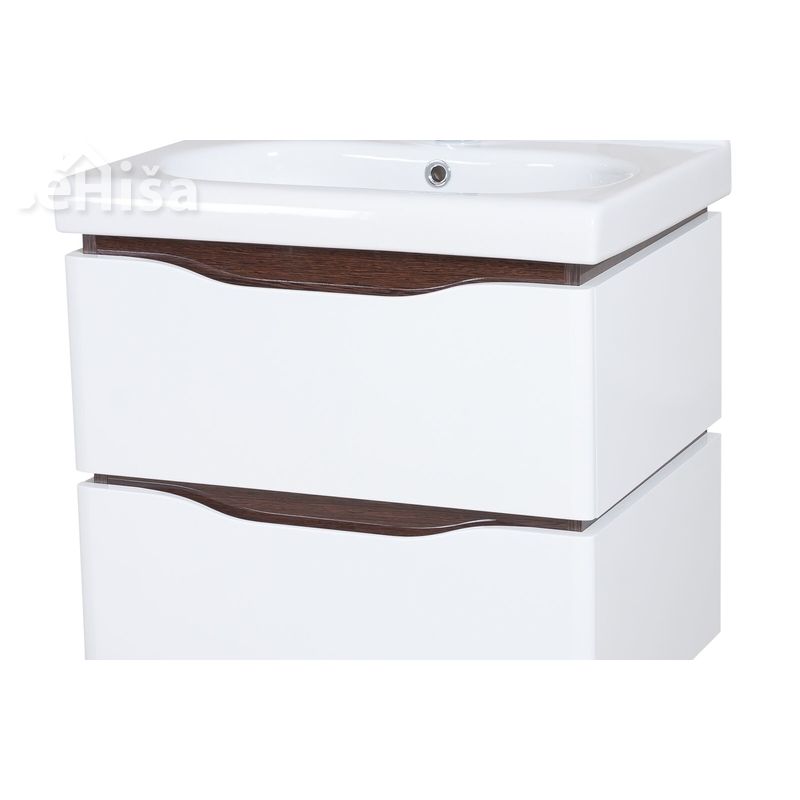 Stenska omarica z umivalnikom Venice 60 cm wenge AQUA RODOS