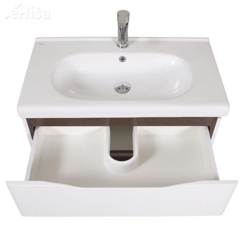 Stenska omarica z umivalnikom Venice 80 cm wenge AQUA RODOS