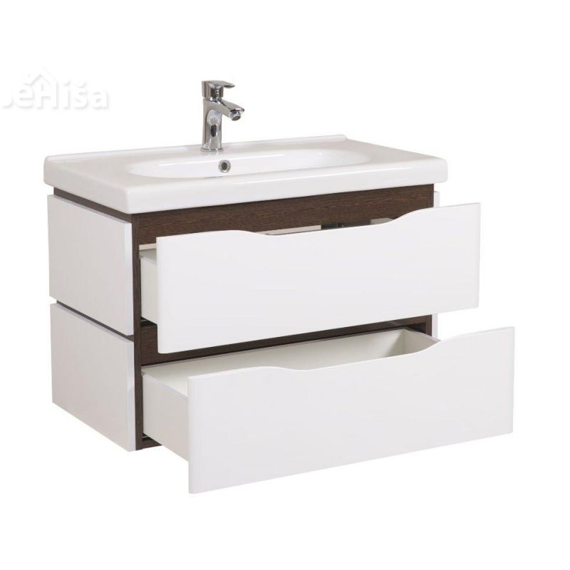 Stenska omarica z umivalnikom Venice 80 cm wenge AQUA RODOS