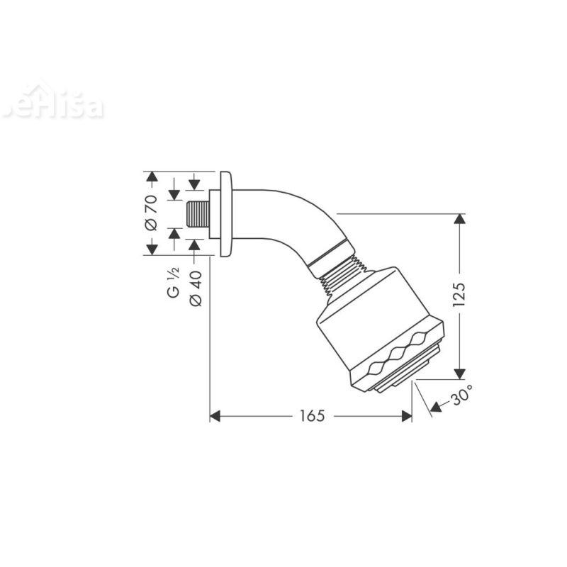 Stenska tuš glava Clubmaster krom HANSGROHE 27475000